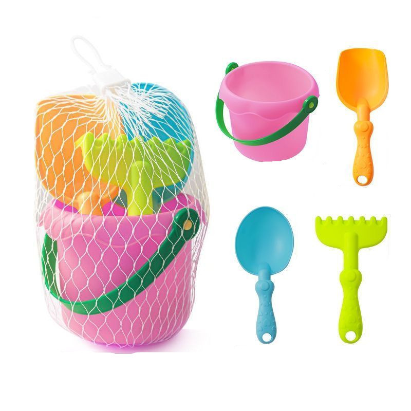 Soft Rubber Kids Beach Bucket Sand Water Play Toy - Image 5