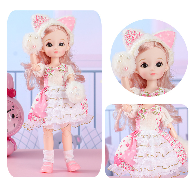 30cm Large Princess Doll Gift Box Set, Dress‑Up Toy for Girls