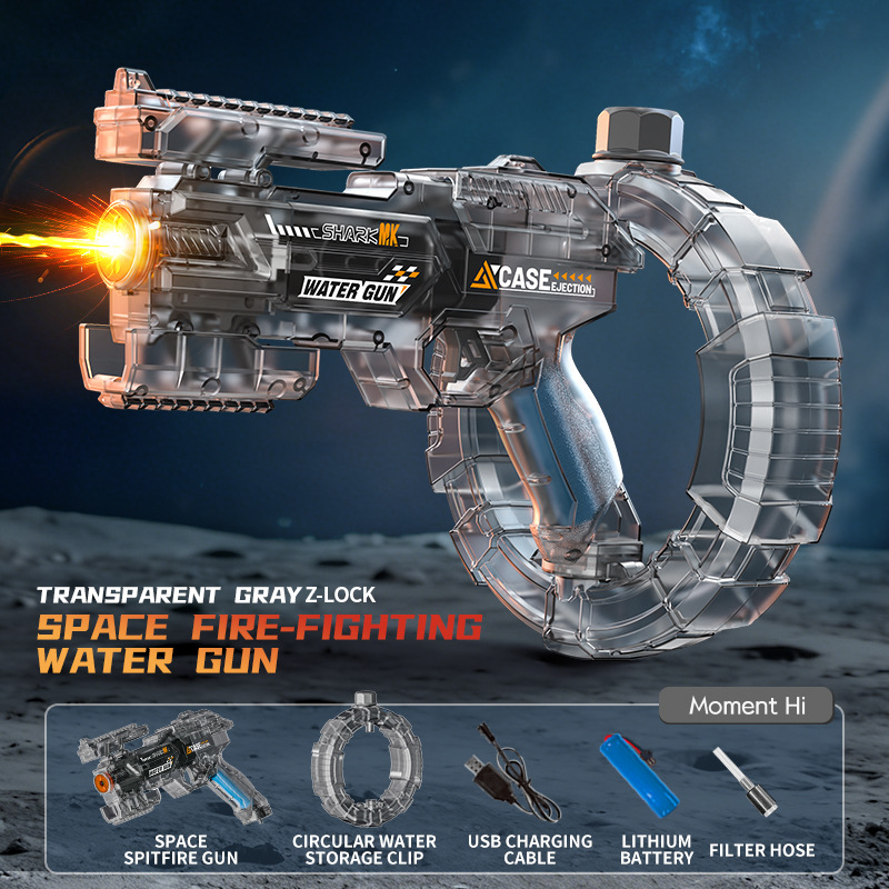 Electric Automatic Water Gun, Large Capacity Kids Space Water Shooting Toy - Image 2