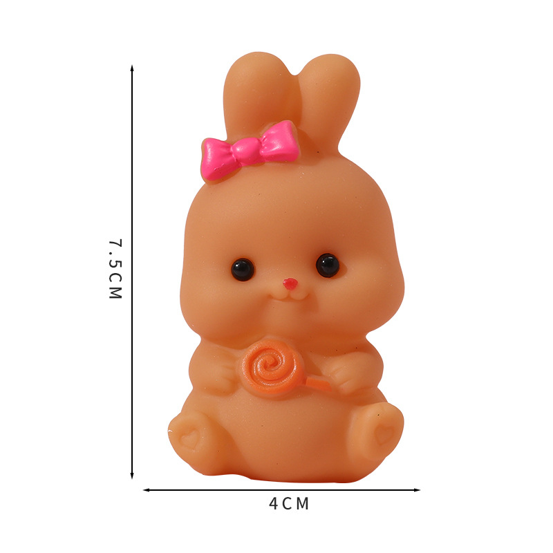 Vinyl Squeeze Toys for Children, Cartoon Cute Little Rabbit Animal Bath Toys for Babies, Wholesale - Image 10