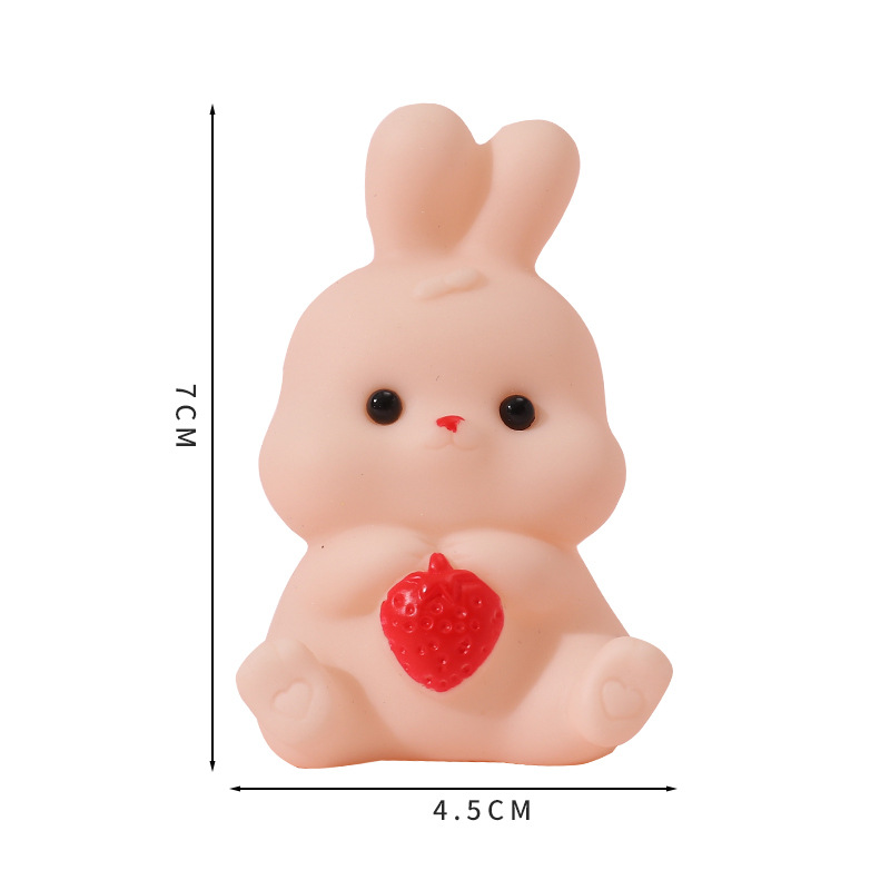 Vinyl Squeeze Toys for Children, Cartoon Cute Little Rabbit Animal Bath Toys for Babies, Wholesale - Image 5