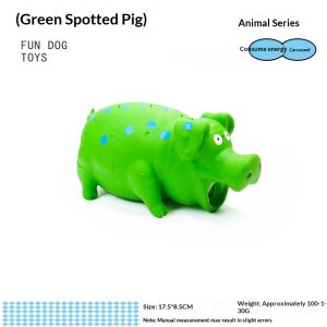 Latex Squeaky Pig Dog Toy, Durable Molar Chew Toy for Pets