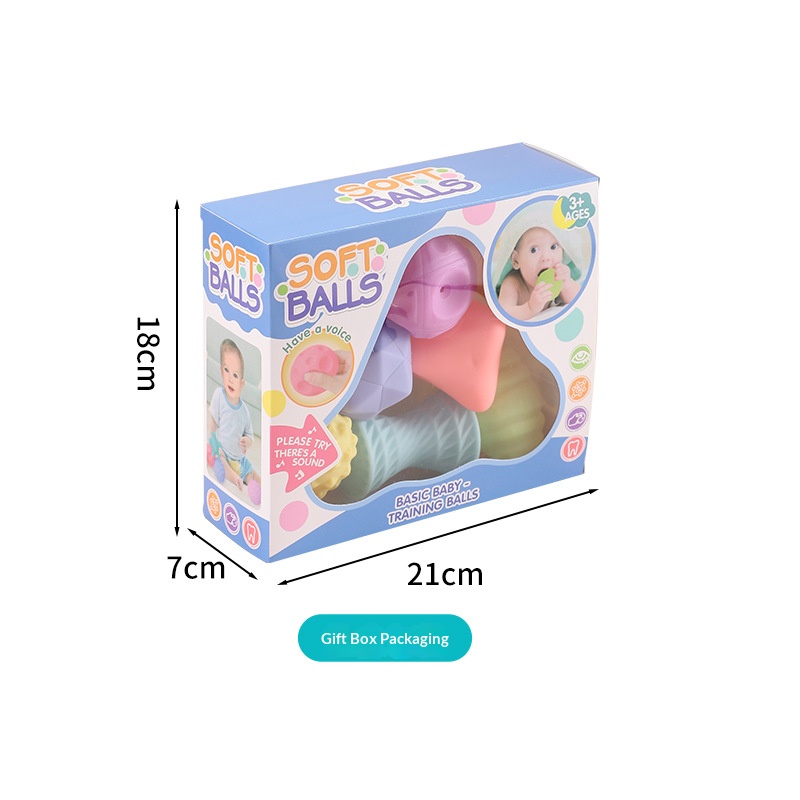 Baby Soft Rubber Sensory Balls, Kids Hand Grasping Massage Educational Baby Toy - Image 8