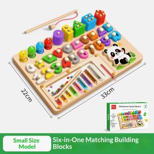 Wooden Montessori Smart Board, Early Learning Puzzle Toy for Kids