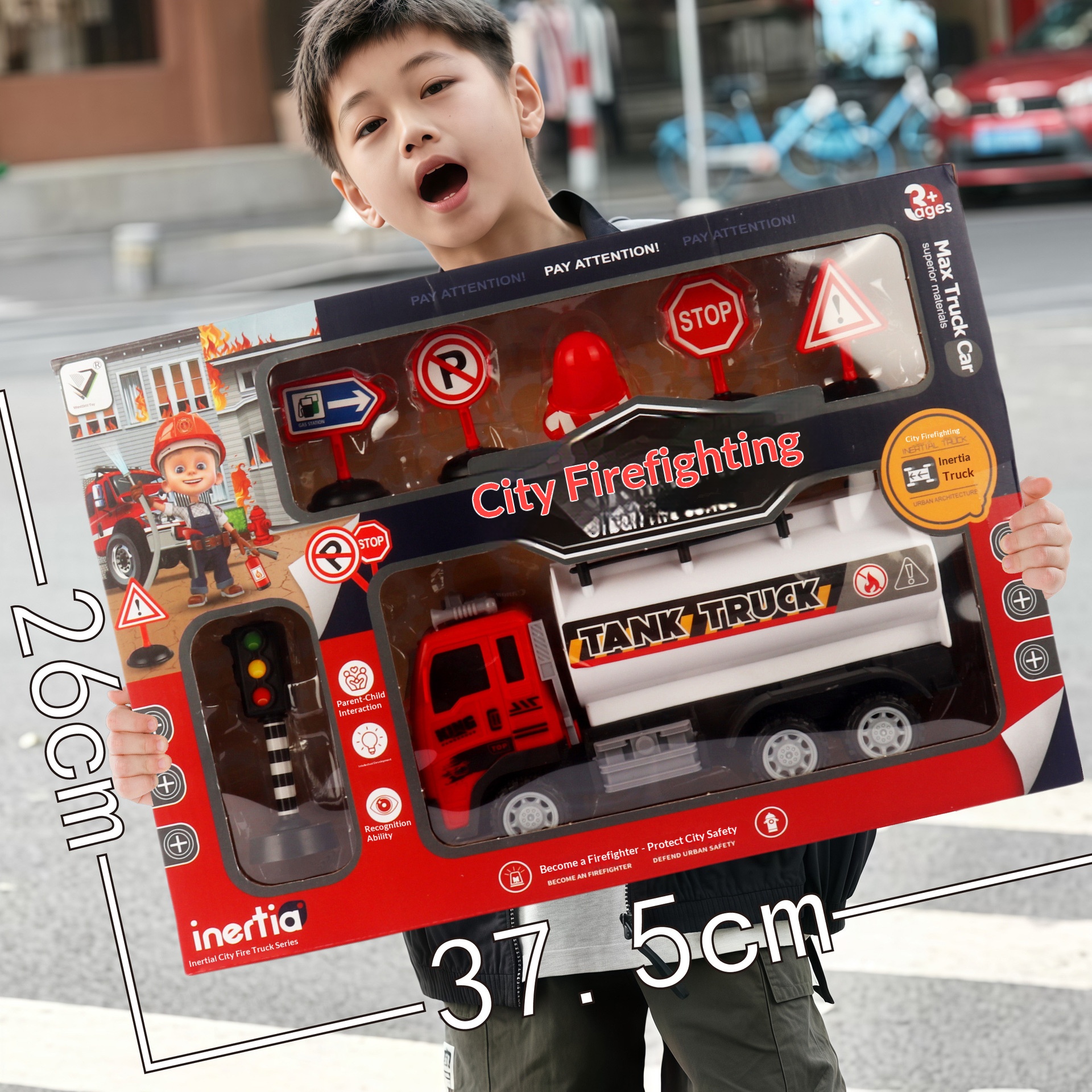 Inertia Engineering Fire Truck Toy Kids Educational STEM Car Model Boys Gift Wholesale - Image 6
