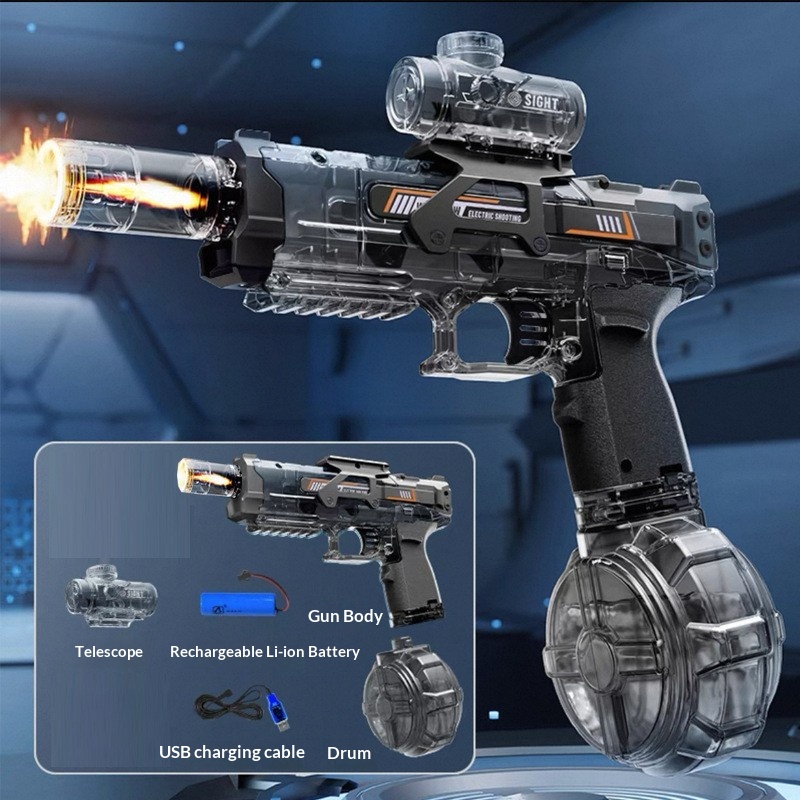 Electric Automatic Water Gun, Large Capacity Kids Space Water Shooting Toy - Image 4