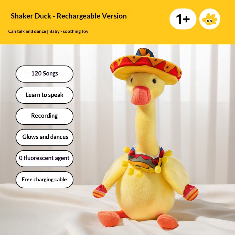 Repeating Talking Duck Plush Toy, Early Education Soothing Stuffed Doll For 0‑1 Years Old Baby - Image 5