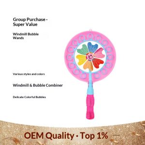 Windmill Bubble Wand Toy, Kids Outdoor Blowing Bubble Stick