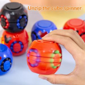 Kids Magic Bean Fidget Cube Puzzle Rotating Brain Teaser Educational Toy