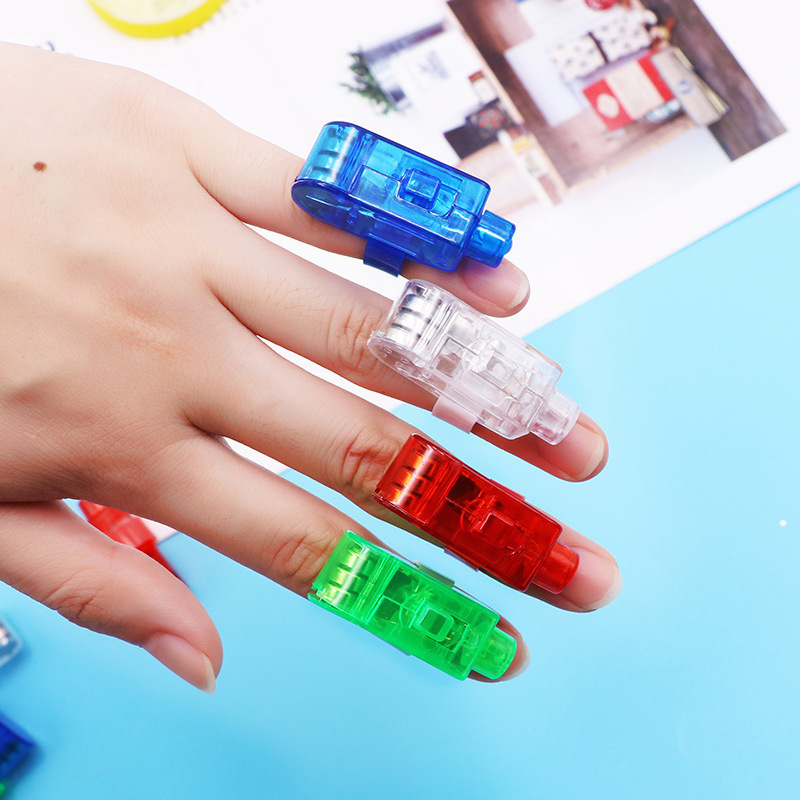 Kids LED Finger Projection Ring Light Glowing Cartoon Party Favor Toy - Image 7