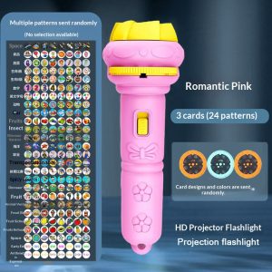 Children Projection Torch Toy, Mini Early Education Projector Flashlight