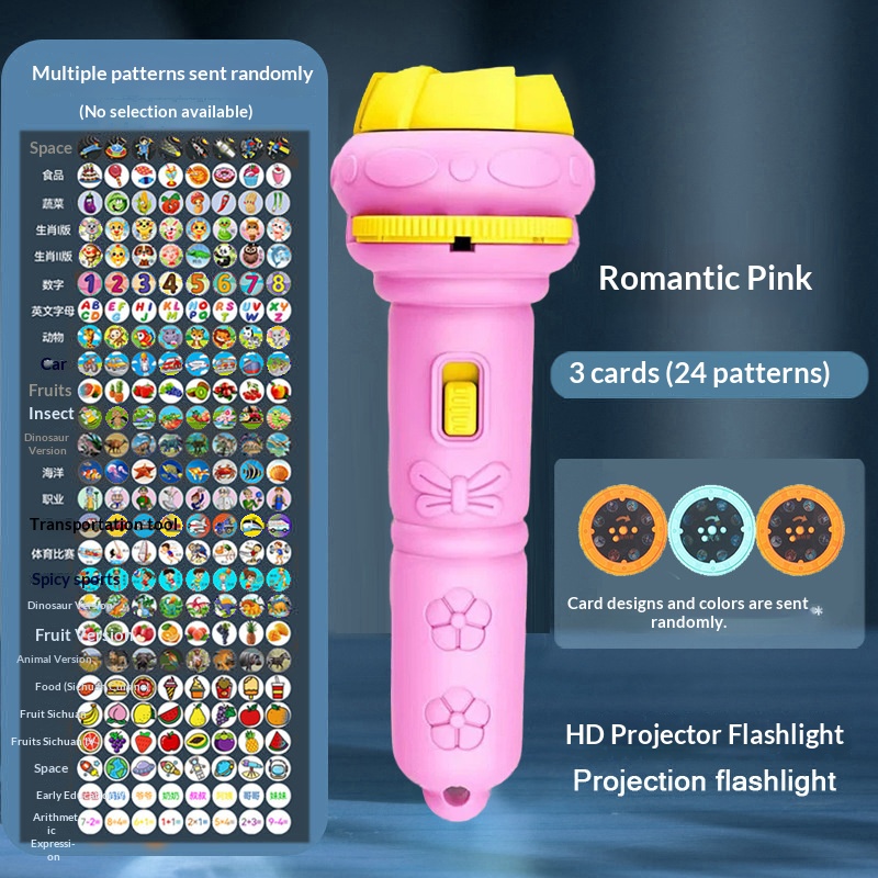 Children Projection Torch Toy, Mini Early Education Projector Flashlight