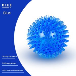 High‑Elastic TPR Squeaky Spike Dog Ball, Bite‑Resistant Floating Pet Chew Toy for Teeth Cleaning