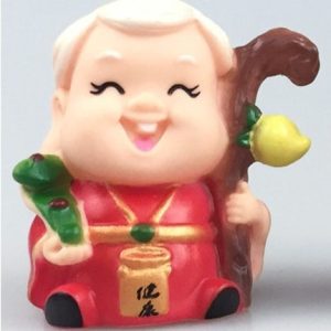 Chinese Longevity God Goddess Mini Vinyl Figurine for Cake Desktop Decor